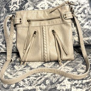 Leather look crossbody bag